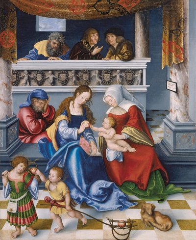 La Santa Parentela (cosiddetto Altare di Torgau) pannello centrale da Lucas the Elder Cranach