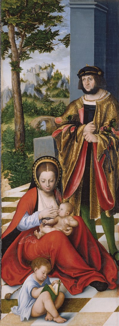 La Santa Parentela (cosiddetto Altare di Torgau) pannello sinistro da Lucas the Elder Cranach