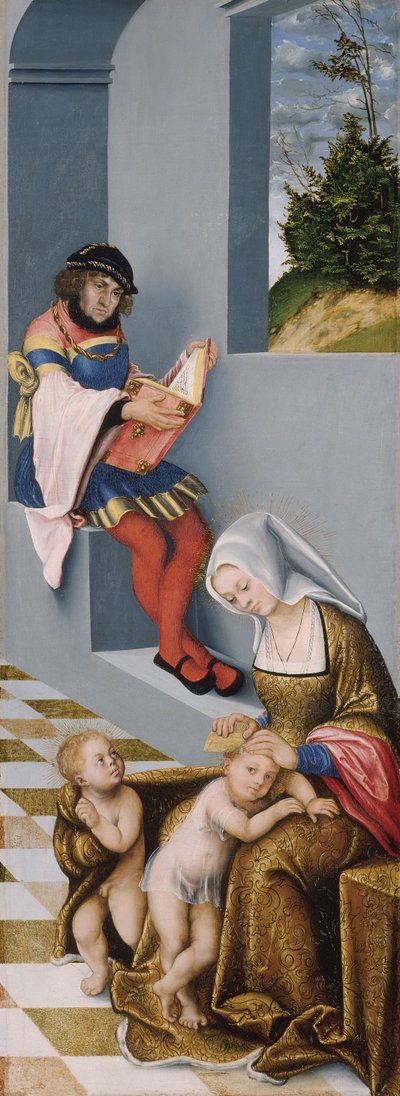 La Santa Parentela (cosiddetto Altare di Torgau) pannello destro da Lucas the Elder Cranach