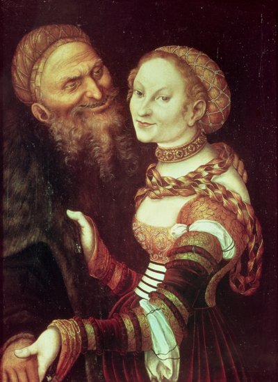Il vecchio innamorato da Lucas the Elder Cranach