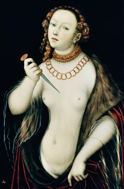 Il suicidio di Lucrezia da Lucas the Elder Cranach