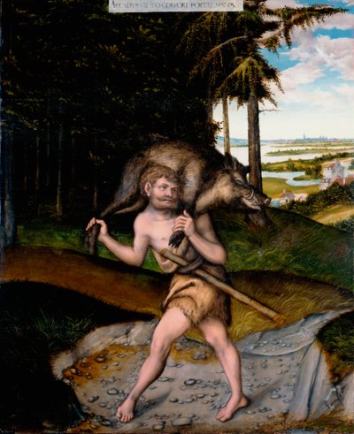 Ercole e il cinghiale di Erimanto da Lucas the Elder Cranach