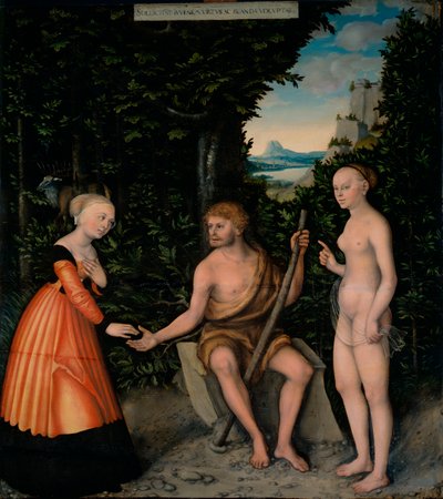 Le fatiche di Ercole: la scelta di Ercole tra vizio e virtù da Lucas the Elder Cranach