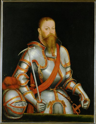 Elettore Moritz di Sassonia ... (dipinto su tela) da Lucas the Younger Cranach