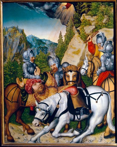La conversione sulla via di Damasco da Lucas the Younger Cranach
