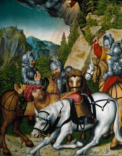 La caduta di Saulo o la conversione di San Paolo sulla via di Damasco da Lucas the Younger Cranach