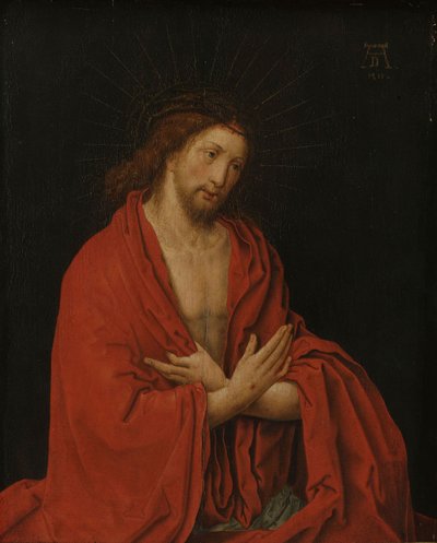 Cristo con corona di spine da Lucas van (after) Leyden