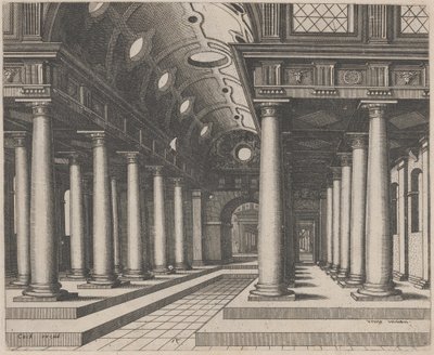 Sala con volta a botte da Lucas van Doetechum and Johannes