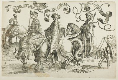 Abijah, Asa, Jehosafat, tavola due, da I Dodici Re di Israele da Lucas van Leyden