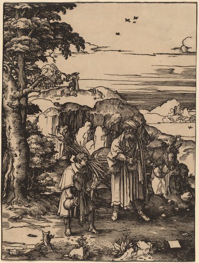 Abramo va a sacrificare Isacco da Lucas van Leyden