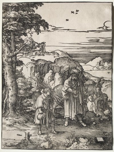 Abramo va a sacrificare Isacco da Lucas van Leyden