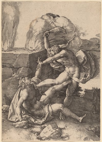 Caino uccide Abele da Lucas van Leyden