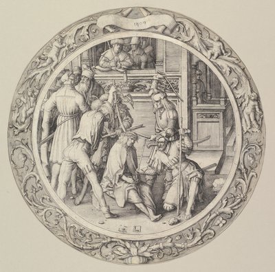 Cristo incoronato di spine, dalla Passione Circolare da Lucas van Leyden