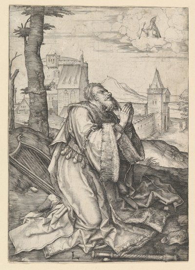 Davide in preghiera, ca. 1507 da Lucas van Leyden