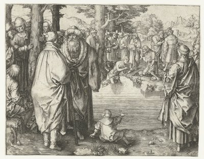 Battesimo di Cristo nel Giordano da Lucas van Leyden