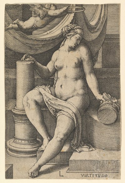 Fortezza, dalla serie Le sette virtù, 1530 da Lucas van Leyden