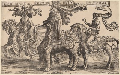 Ettore di Troia, Alessandro di Macedonia, Giulio Cesare da Lucas van Leyden