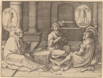 Giuseppe interpreta i sogni in prigione da Lucas van Leyden