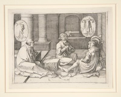 Giuseppe interpreta i sogni in prigione (Gen. 40:5-19) da Lucas van Leyden