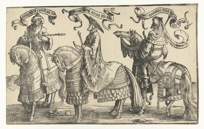 Re Acaz, Ezechia e Manasse da Lucas van Leyden