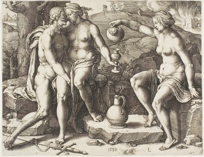 Lot e le sue figlie da Lucas van Leyden