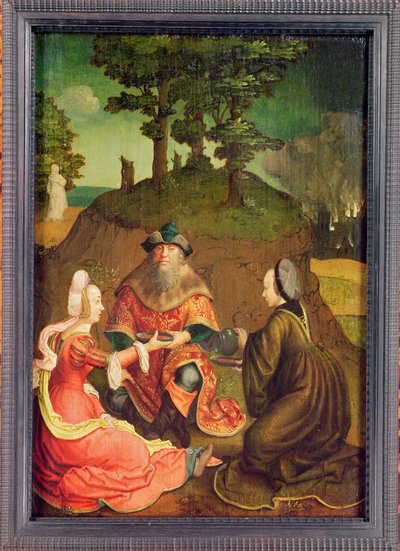 Le figlie di Lot fanno bere vino al padre, c.1508-15 da Lucas van Leyden