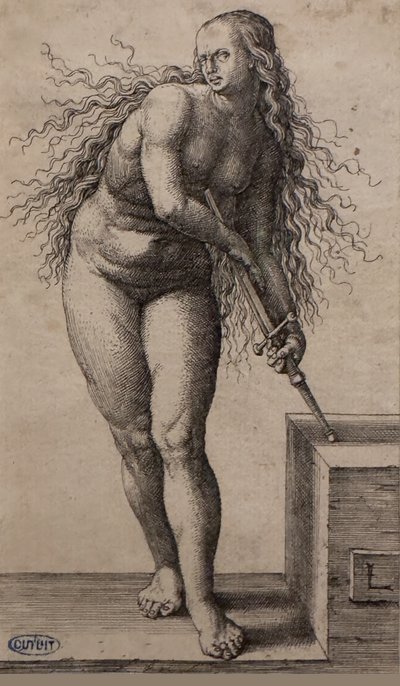 Il suicidio di Lucrezia, tra il 1514 e il 1515 (Incisione) da Lucas van Leyden