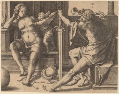 Marte, Venere e Cupido da Lucas van Leyden