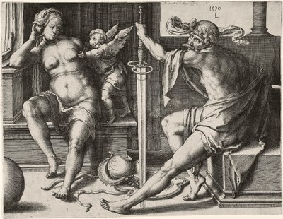Marte, Venere e Cupido da Lucas van Leyden