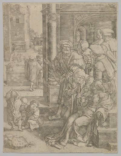Il Poeta Virgilio Sospeso in un Cesto da Lucas van Leyden