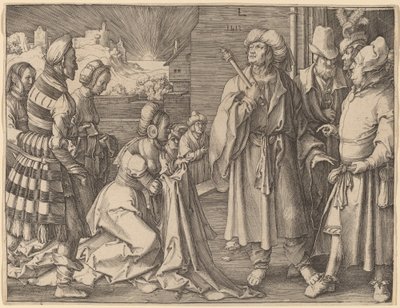 La moglie di Potifar accusa Giuseppe da Lucas van Leyden