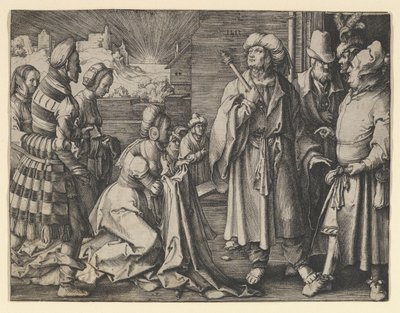 La moglie di Potifar accusa Giuseppe da Lucas van Leyden