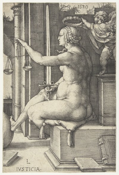 Giustizia. Le sette virtù (titolo della serie) da Lucas van Leyden