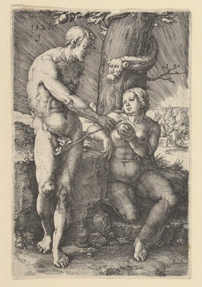 Il peccato di Adamo ed Eva da Lucas van Leyden