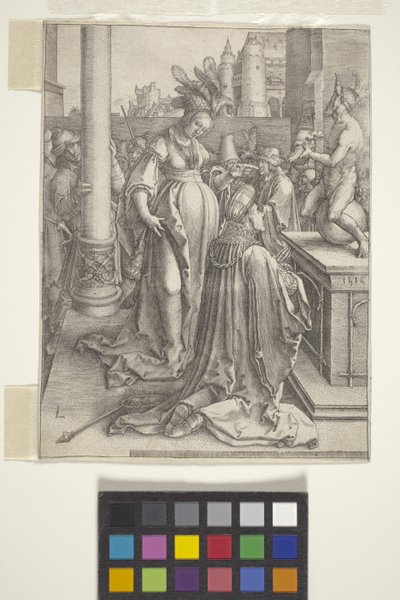 Idolatria di Salomone (incisione) da Lucas van Leyden