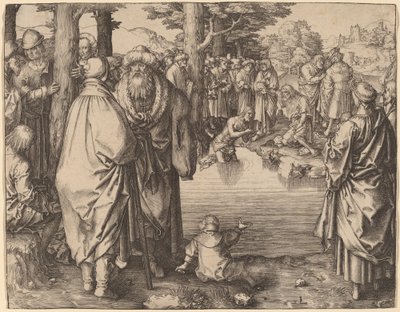 Il battesimo di Cristo nel Giordano da Lucas van Leyden
