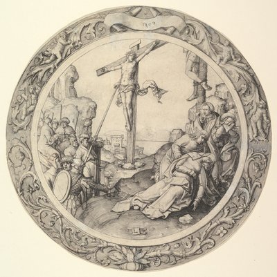 La crocifissione, dalla Passione Circolare, 1509 da Lucas van Leyden