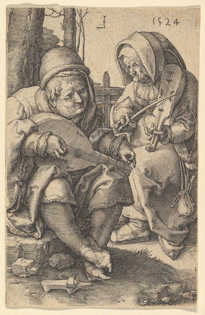 I musicisti, 1524 da Lucas van Leyden