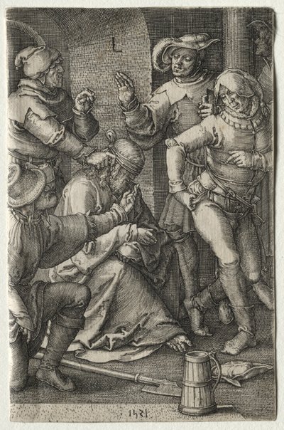 La Passione: La derisione di Cristo, 1521 da Lucas van Leyden