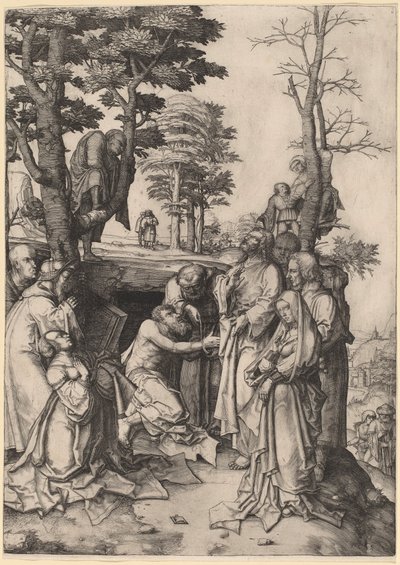 Il risveglio di Lazzaro da Lucas van Leyden