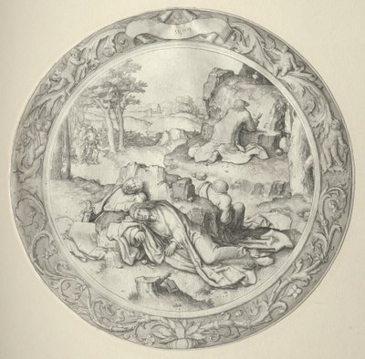 La Passione Rotonda: Cristo nel Getsemani (Agonia nel Giardino) da Lucas van Leyden