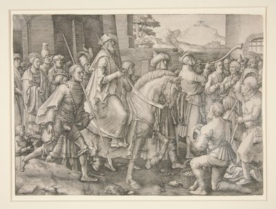 Il Trionfo di Mardocheo, Ester 6.11 da Lucas van Leyden
