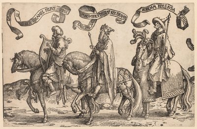 I dodici re di Israele: Davide, Salomone, Roboamo da Lucas van Leyden