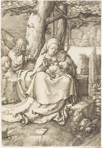 La Vergine e il Bambino con due angeli da Lucas van Leyden