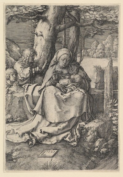 La Vergine e il Bambino con due angeli da Lucas van Leyden