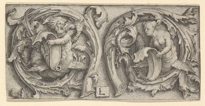 Tritone e Sirena tra i Viticci da Lucas van Leyden
