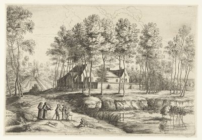 Veduta del monastero dei cappuccini a Tervuren da Lucas van Uden