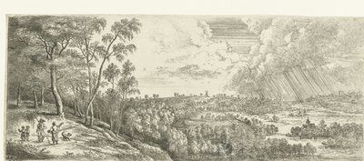 Paesaggio con un acquazzone da Lucas van Uden