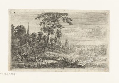 Paesaggio con un pastore di bestiame da Lucas van Uden