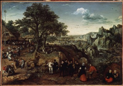Paesaggio con una festa campagnola da Lucas van Valckenborch
